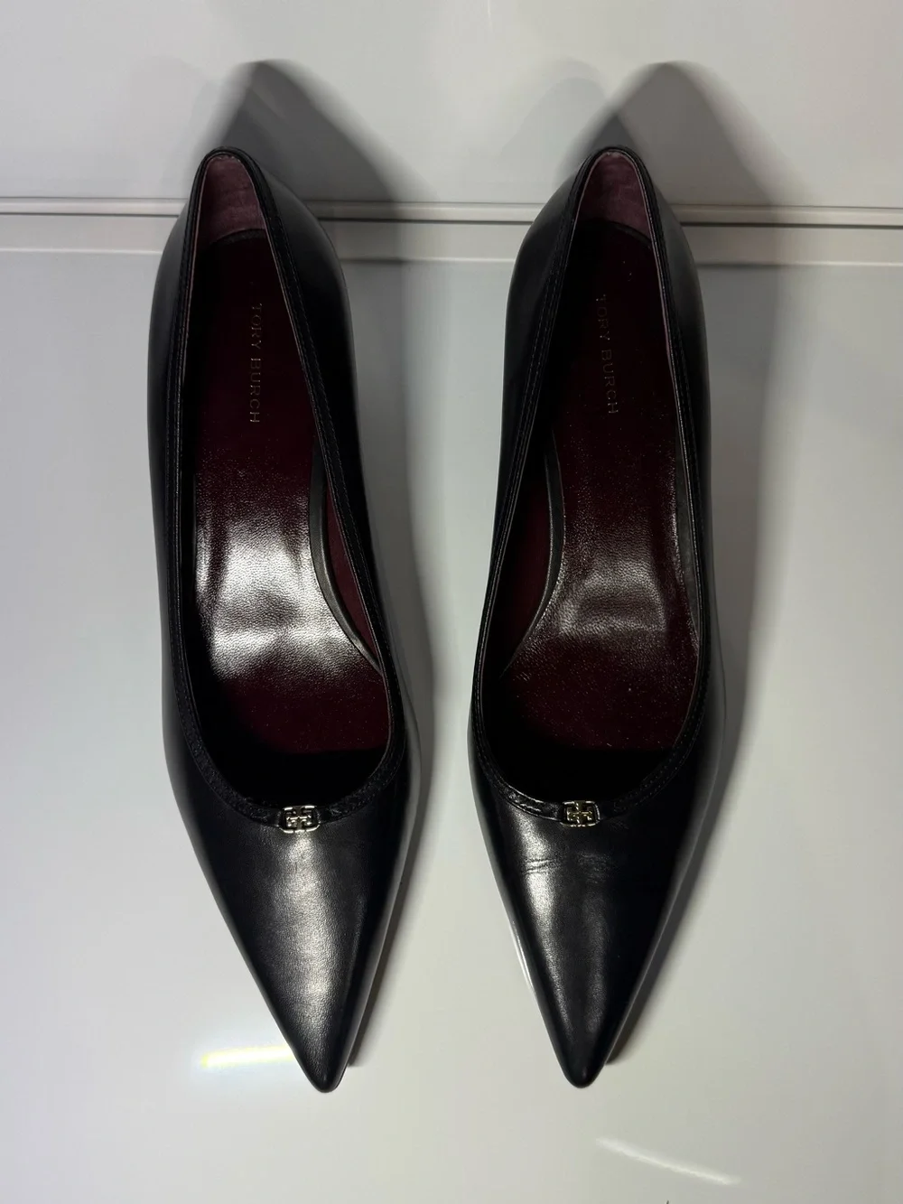 Tory Burch Women's Black Pointed Toe Ballet Flats size 9